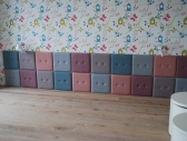 panele tapicerowane - apartament na Wilczej
